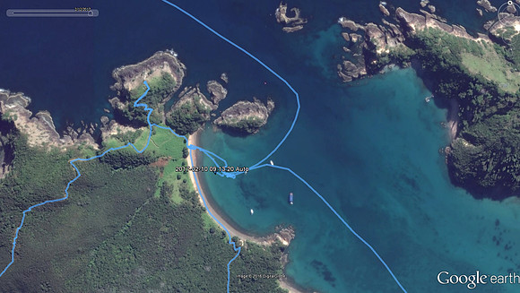 2-9-17 Bay of Islands Anchored Waiwhapuku Bay - Moturua Island 2-10 Hiked Is - and back to Urupukapuka Is for blind