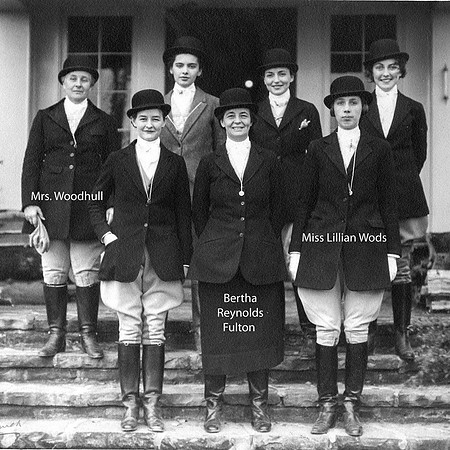 Back - Mrs Woodall  Front Bertha Fulton Reynolds Lillian Waller circs 1935 copy sq copy txt copy